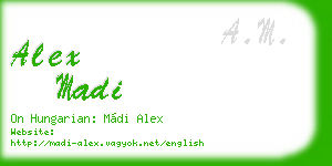 alex madi business card